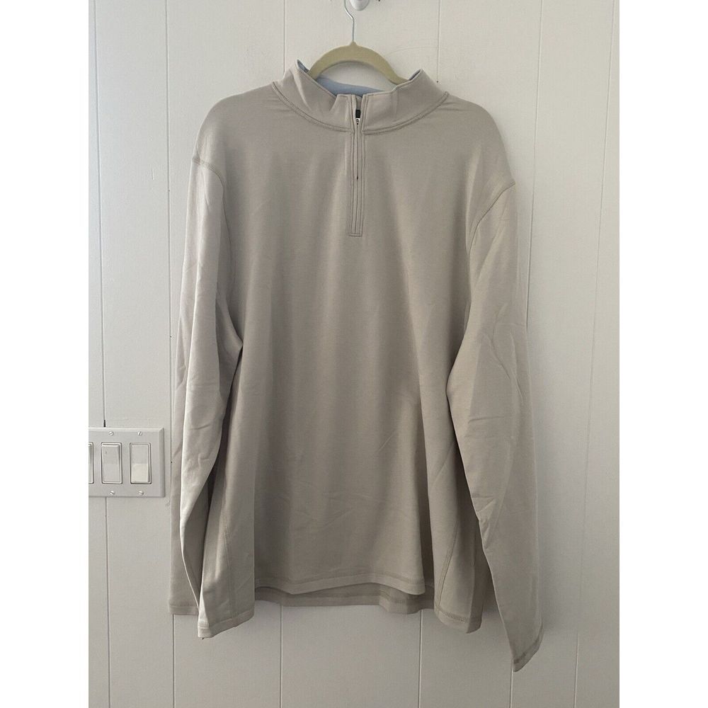 NWT J.Crew Men's Sz XXL Performance Half-Zip Pique Pullover CoolMax Long Sleeve
